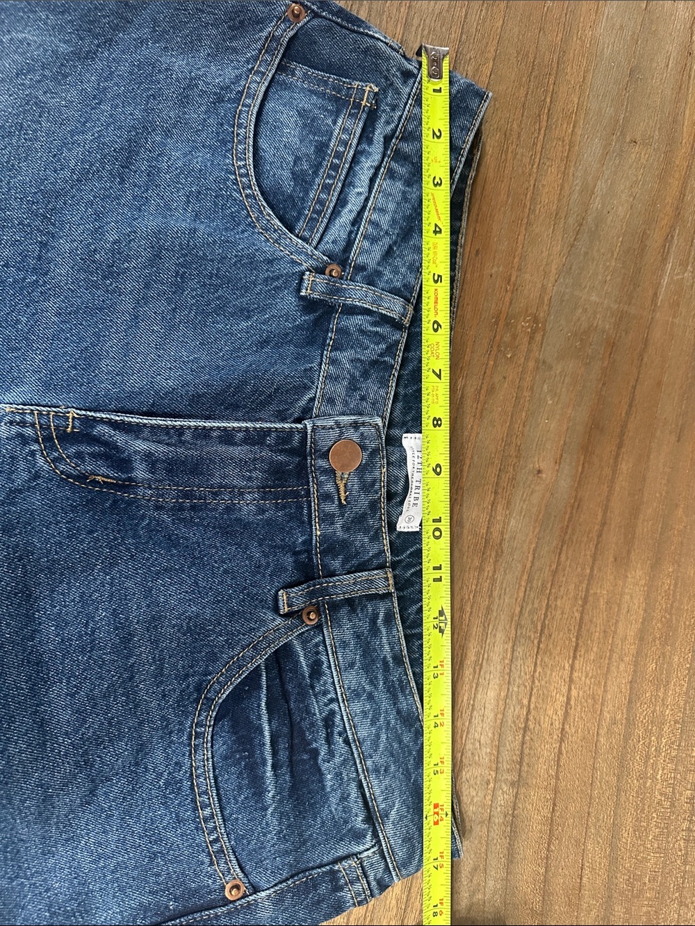 12th Tribe Dawson Medium Low Rise Wide-Leg Jeans. Sz. 30 vintage blue. - Picture 4 of 8